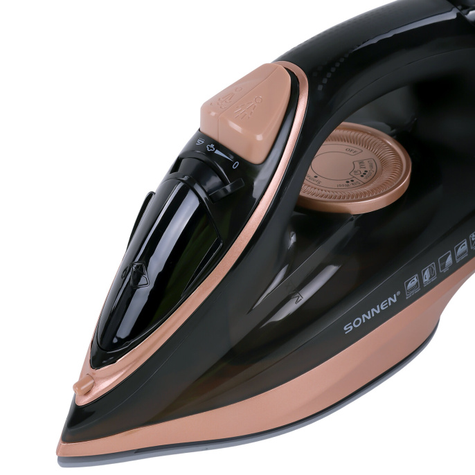 Sonnen si-6680 бу үтігі, 2200 Вт, керамикалық жабын, тамшыға қарсы, қара/қызғылт, 456997