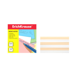 ErichKrause жазба қағазы, 90x90x50 мм, 2 түсті: ақ, шабдалы