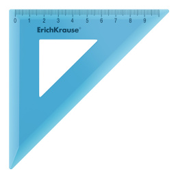 Угольник пластиковый ErichKrause 45°/9см, ассорти (в коробке-дисплее по 42 шт)