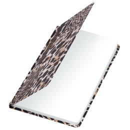 Блокнот с резинкой в клетку 96 л., А5, 145х203 мм, твердая обложка, BRAUBERG," Leopard", 115535