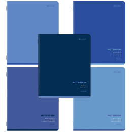 Тетради ДЭК А5 48 л. КОМПЛЕКТ 5 шт. BRAUBERG, скоба, клетка, SoftTouch, "КЛАССИКА BLUE", 404913