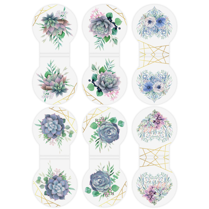Закладки для книг МАГНИТНЫЕ, "FLOWERS", набор 6 шт., 32х28 мм, BRAUBERG, 113168