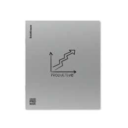 Тетрадь общая ученическая с пласт. обл. на скобе ErichKrause CoverProBook® Стиль жизни, текстура песок, серебристый, А5+, 48 л., клетка_МИКС