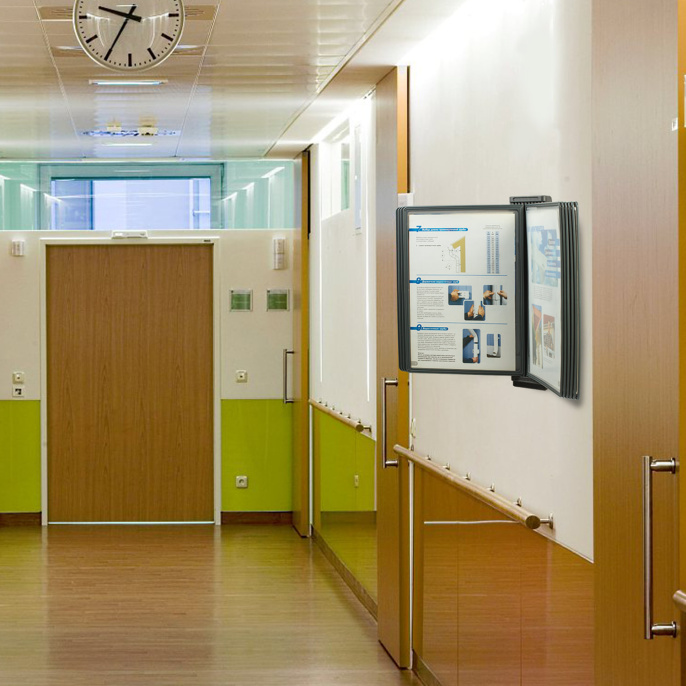 Қабырғалық деможүйе, 10 сұр A4 панельдері бар, BRAUBERG, 231235