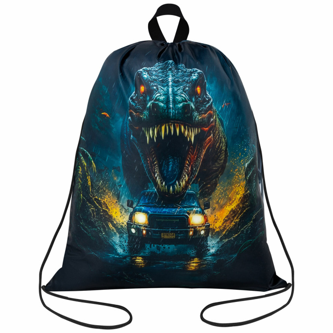 BRAUBERG kids аяқ киім сөмкесі, ілмегі бар, 42х34 см, "Дино қуу", 272416