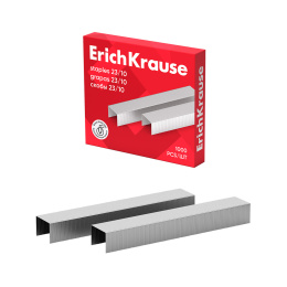 Скобы №23/10 для мощных степлеров ErichKrause (коробка 1000 шт.)