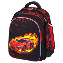 Brauberg kids mind рюкзактары, 2 бөлім, "Fiery Road", 40х28х18 см, 273177