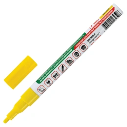 Маркер-лак бояуы (paint marker) 2 мм, сары, КСИЛОЛСЫЗ (иіссіз), алюминий, BRAUBERG PROFESSIONAL, 150863