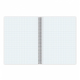 Тетрадь А4, 120 л., BRAUBERG, гребень, клетка, матовая ламинация, "Minimal Classic", 405640