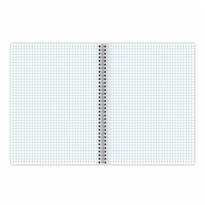 Тетрадь А4, 120 л., BRAUBERG, гребень, клетка, матовая ламинация, "Minimal Classic", 405640