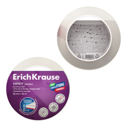 Клейкая лента упаковочная ErichKrause Отрывается руками, 48ммх50м, повышенная прозрачность (в пленке по 1шт.)