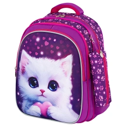 Brauberg kids mind рюкзактары, 2 бөлім, "Humble Cat", 40х28х18 см, 273176