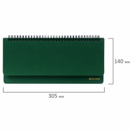 Brauberg "select", балакрон, 60 л., жасыл, 111695 күні көрсетілмеген (305x140 мм) үстел үсті планингі