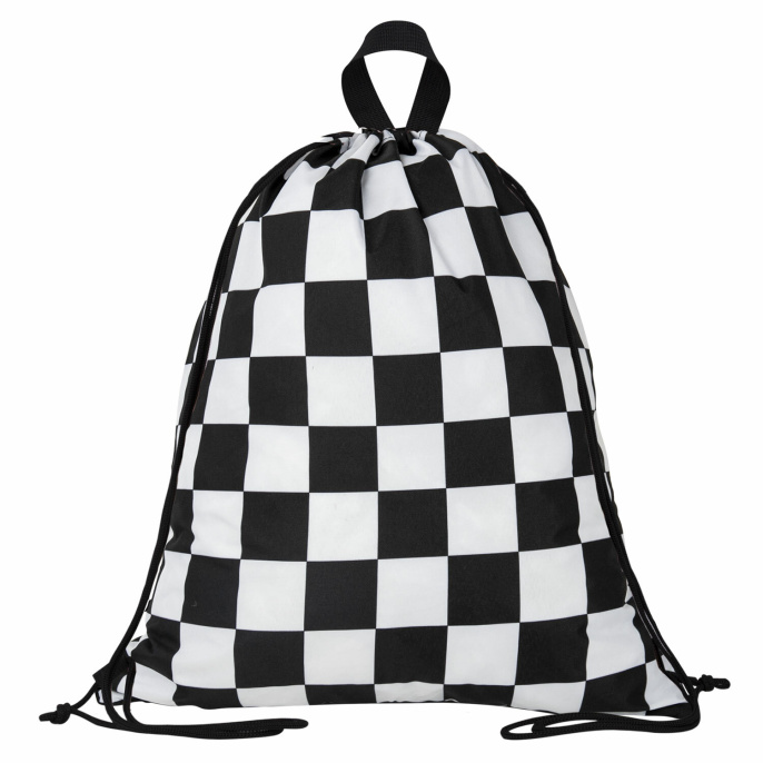 Мешок для обуви BRAUBERG большой удобный с ручкой, 51х41 см, "Black and White", 271595