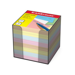 Бумага для заметок ErichKrause, 90x90x90 мм, 4 цвета, в пластиковой подставке