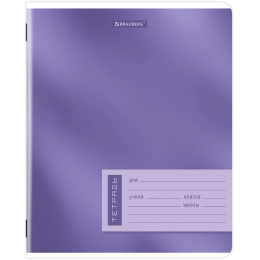 Тетрадь 12 л. BRAUBERG клетка, обложка картон, ONE COLOUR, 107776