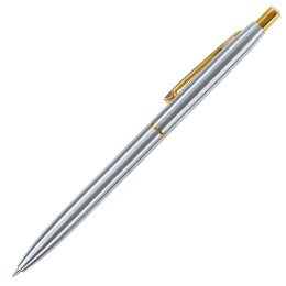 Brauberg brioso сыйлық шарикті қалам, көк, алтын бөлшектері бар күміс корпус, жазу сызығы 0,5 мм, 143463