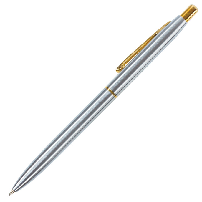 Brauberg brioso сыйлық шарикті қалам, көк, алтын бөлшектері бар күміс корпус, жазу сызығы 0,5 мм, 143463