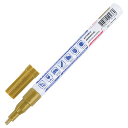 Маркер-лак бояуы (paint marker) 2 мм, алтын, НИТРО негізі, алюминий корпусы, BRAUBERG PROFESSIONAL PLUS, 151443