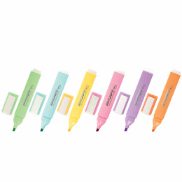 Набор текстовыделителей ЮНЛАНДИЯ 6 шт., АССОРТИ, "COLORSTAR PASTEL", линия 1-4 мм, 151717