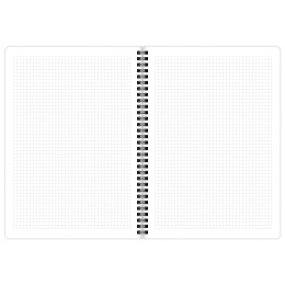 Тетради ДЭК А4 96 л. КОМПЛЕКТ 2 шт., BRAUBERG, гребень, клетка, 80 г/м2, Soft-Touch, "Black Classic", 405584