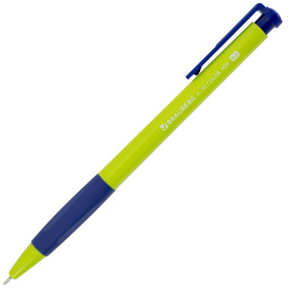 Ручка шариковая автоматическая BRAUBERG A-30 COLOR MIX "WRITING 3.0", СИНЯЯ, пишущий узел 0,5 мм, линия письма 0,25 мм, 144341