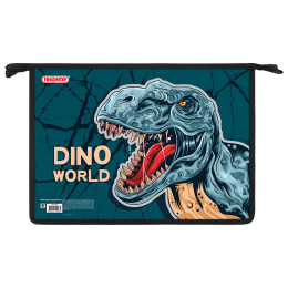 PIFAGOR A4 дәптер қалтасы, 1 бөлім, картон / пластик, найзағай, "Dino world", 272131