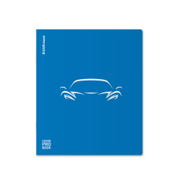 Тетрадь общая ученическая с пласт. обл. на скобе ErichKrause CoverProBook® Мираж, текстура песок, синий, А5+, 48 л., клетка_МИКС