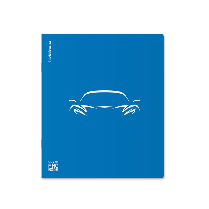 Тетрадь общая ученическая с пласт. обл. на скобе ErichKrause CoverProBook® Мираж, текстура песок, синий, А5+, 48 л., клетка_МИКС