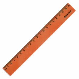 Линейка пластиковая 20 см, BRAUBERG "NEON", ассорти, пакет, 210773