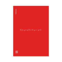 Тетрадь общая ученическая с пласт. обл. на скобе ErichKrause CoverProBook® Слова, текстура песок, красный, А4, 48 л., клетка_МИКС