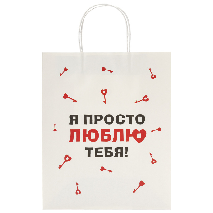Пакет подарочный (1 штука) 26х13х32 см (L) "Love Story", ассорти, крафт, ЗОЛОТАЯ СКАЗКА, 700821