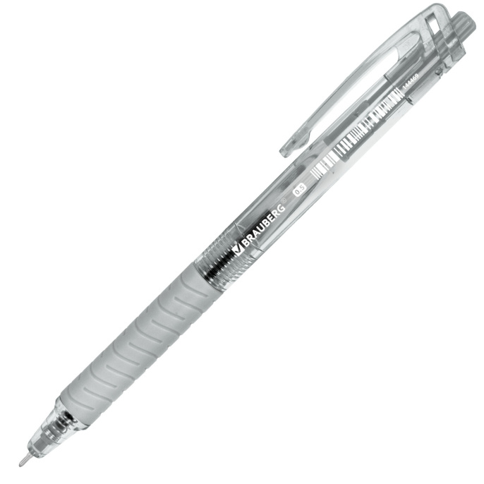 Ручка шариковая автоматическая с грипом BRAUBERG "CLASSIC DARK COLOR", СИНЯЯ, ассорти, пишущий узел 0,5 мм, линия письма 0,35 мм, 144469