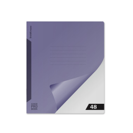 Тетрадь общая ученическая с пласт. обл. на скобе ErichKrause CoverProBook® Риф, текстура песок, индиго, А5+, 48 л., клетка