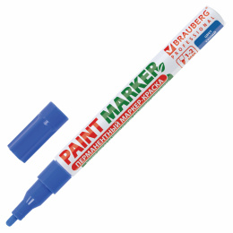 Маркер-лак бояуы (paint marker) 2 мм, көк, КСИЛОЛСЫЗ (иіссіз), алюминий, BRAUBERG PROFESSIONAL, 150864