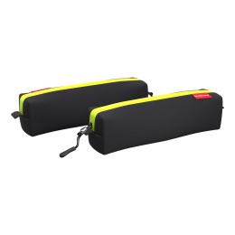 Шағын косметichkrause 210x50x50mm қара және сары қарындаш қорапшасы