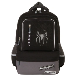 BRAUBERG STAR рюкзактары, 1 бөлім, 5 қалта," Өрмекші", қара, 40х29х13 см, 229978