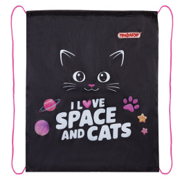 Мешок для обуви ПИФАГОР, 1 отделение, 42х34 см, "Dark kitten", 273419