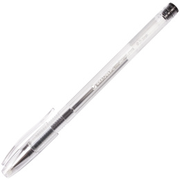 BRAUBERG "Jet" гель Қаламы, Қара, корпусы мөлдір, түйіні 0,5 мм, жазу сызығы 0,35 мм, 141018