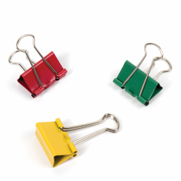 BRAUBERG қағаз қыстырғыштары, 24 дана, 32 мм, 140 Парақ, түрлі-түсті, пластикалық цилиндрде, 221129
