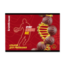 Альбом для рисования на скобе ErichKrause ДНК спорта, А4, 12 листов_4MIX-PACK