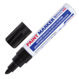Маркер-лак бояуы (paint marker) 8 мм, қара, НИТРО негізі, алюминий корпусы, BRAUBERG Professional Plus JUMBO, 151455