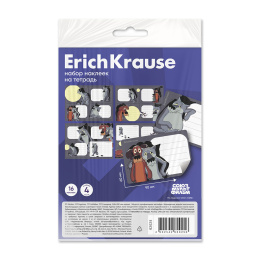 ErichKrause дәптеріне жапсырмалар өмір сүрді-ит болды, 4 парақ, еуропалық суспензия пакетінде