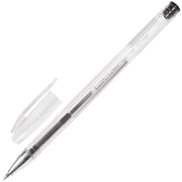 BRAUBERG "Jet" гель Қаламы, Қара, корпусы мөлдір, түйіні 0,5 мм, жазу сызығы 0,35 мм, 141018