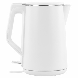 Чайник электрический с двойными стенками SONNEN KT-4103, 1,5 л, 2200 Вт, белый, 456376