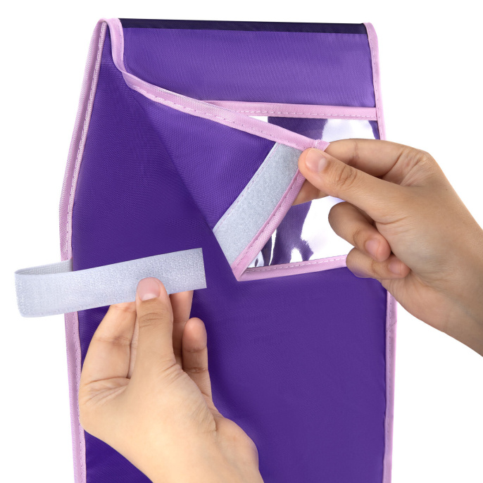 Brauberg KIDS балабақшасына арналған шкафқа ұйымдастырушы қалта, Velcro бекіту, стикерлер-кеңестер, 24х88 см, "Unipony", 273284