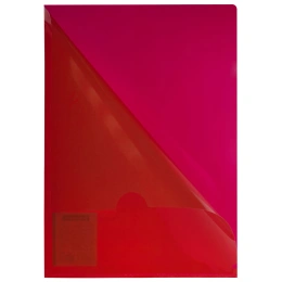 Папка-уголок жесткая, непрозрачная (тонированная), А4, BRAUBERG "UNIVERSAL", красная, 0,18 мм, 273058