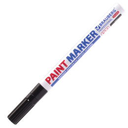 Маркер-лак бояуы (paint marker) 2 мм, қара, НИТРО негізі, алюминий корпусы, BRAUBERG PROFESSIONAL PLUS, 151439