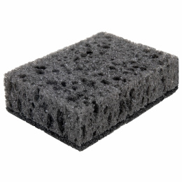 Губки для посуды 9,8х6,6х3 см, КОМПЛЕКТ 10 шт., SQUARE BLACK, КРУПНОПОРИСТЫЙ поролон с абразивным слоем, LAIMA, 608648