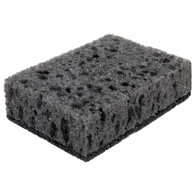 Губки для посуды 9,8х6,6х3 см, КОМПЛЕКТ 10 шт., SQUARE BLACK, КРУПНОПОРИСТЫЙ поролон с абразивным слоем, LAIMA, 608648